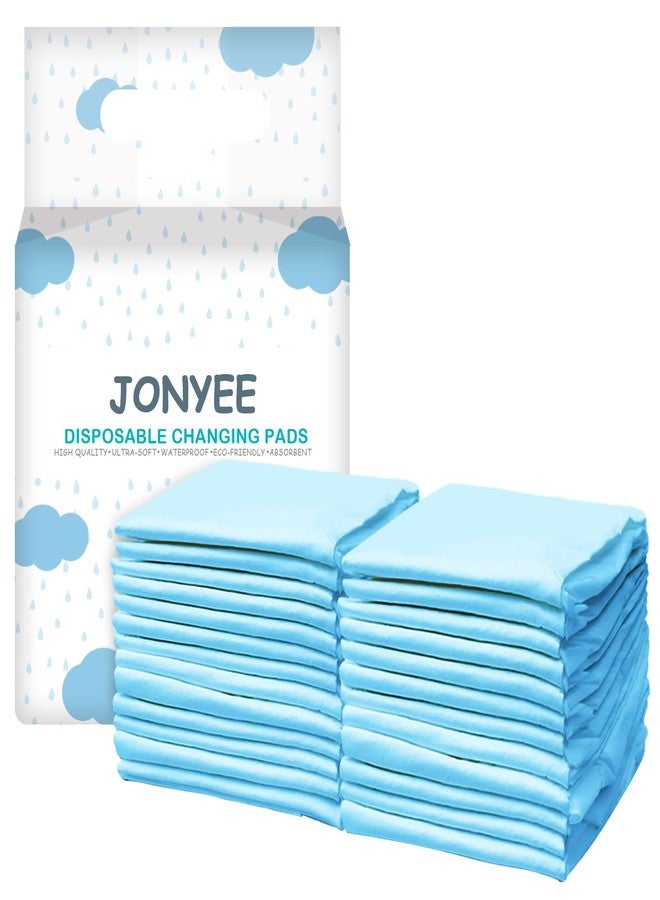 JONYEE Basics Dog and Puppy Pee Pads with 4-Layer Leak-Proof and Quick-Dry Design for Potty Training, 13” x 17” Ultra Absorbent Disposable Changing Pads for Small Pets -Blue(25 Count) - Image 1